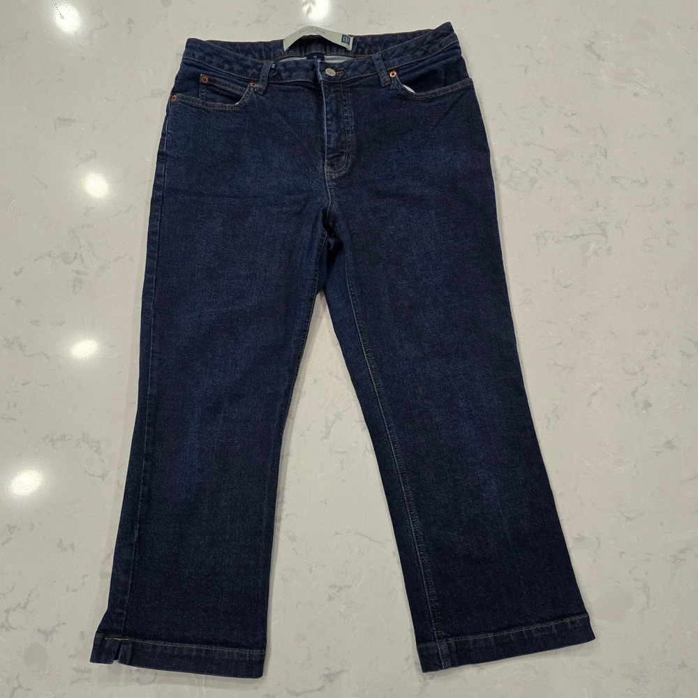 GAP Factory Bootcut Stretch Jeans Womens 10 Dark Wash Indigo Blue Denim
